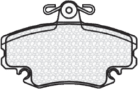 Pastilla de freno Renault Clio / Twingo / Logan / Symbol / Megane / Peugeot 106 - 205 - 305 - 309 - 405